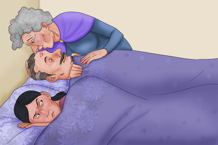 My father's mother, my grandmother, still tucks him up in bed and says "night night"(ni-ni).