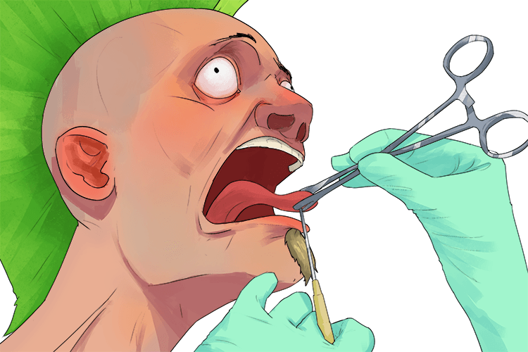 It hurt when my tongue (tung) was pierced