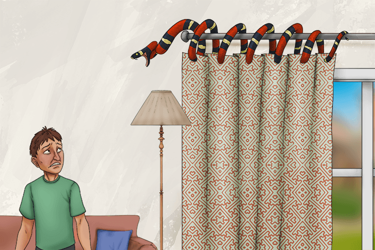 The living room had very strange curtain rings (ker-ting).