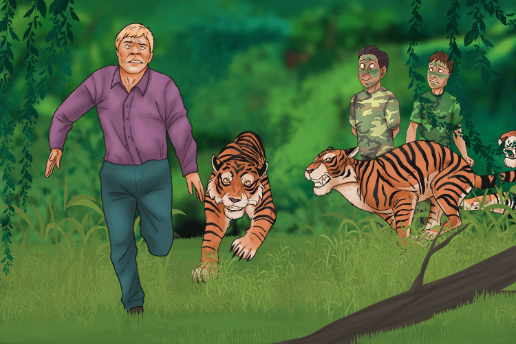 Wearing normal clothes in the jungle will get you chased by hungry (jung-chung) tigers.