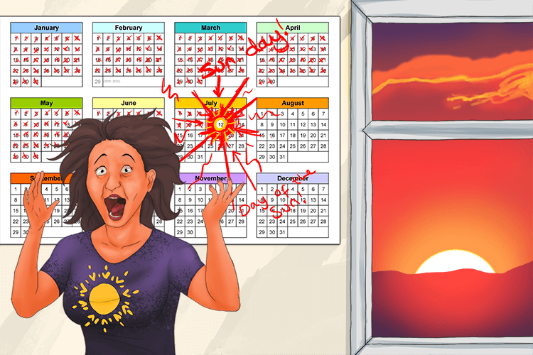 Once a year the sun (yee suh) comes out.