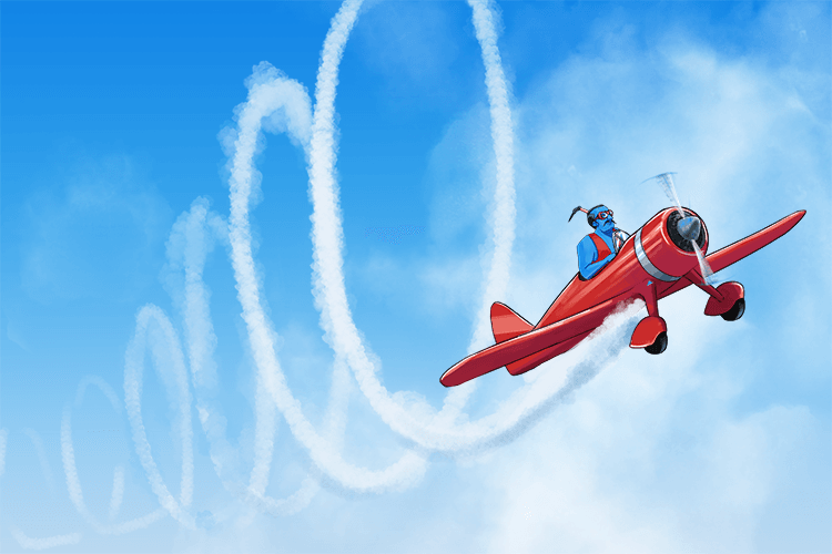 To break the world record, the genie had to do ten loops (jee-loo) in a row