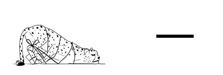 The cheetah ended up tangled in string