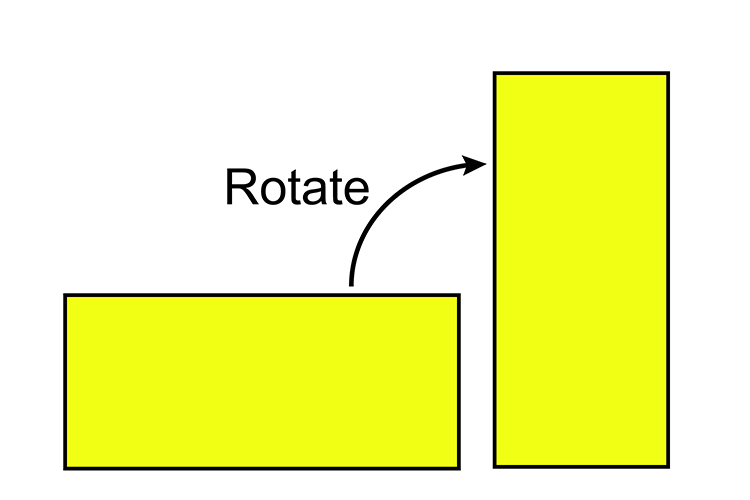 These shapes have been rotated but are exactly the same so they are congruent