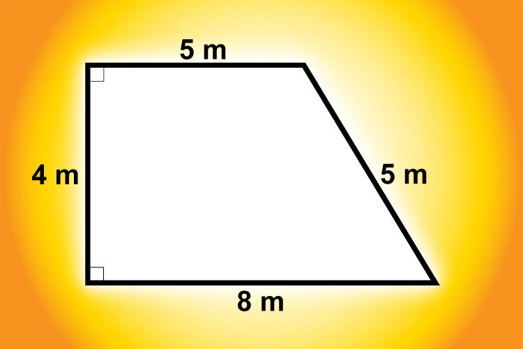 A trapezoids has parallel lines at the top and the bottom