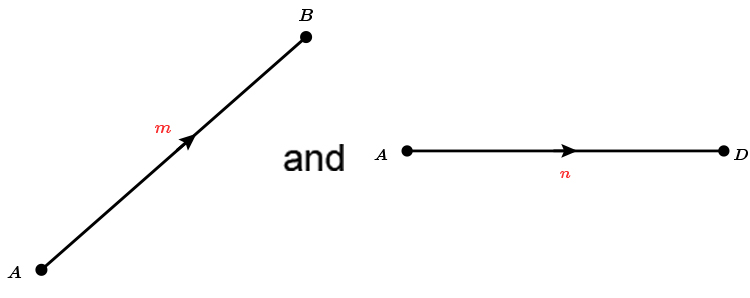 Examples of vectors as seen in the exam showing workings