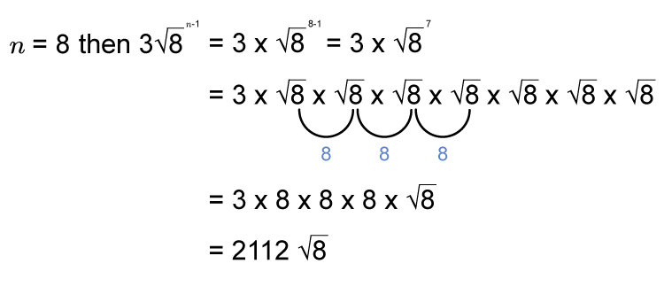 Using quadratic formula to find the nth term Multiplication