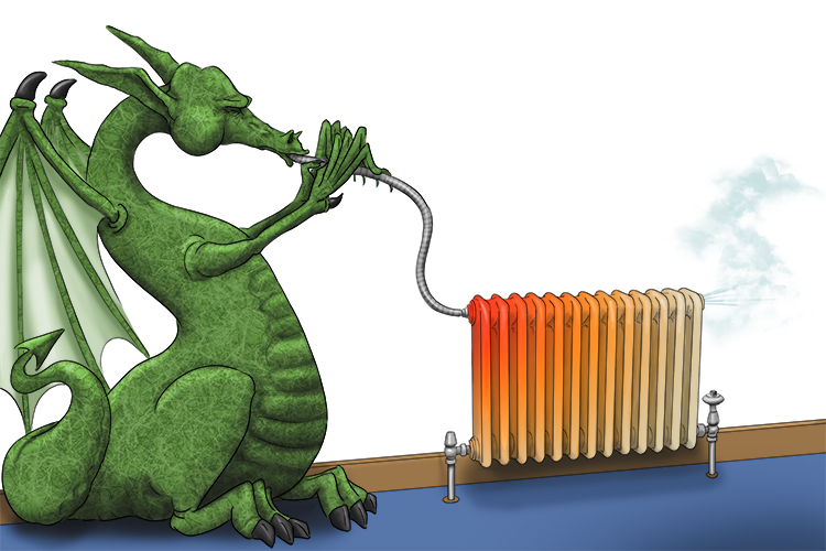 3. The next in line is a radiator, but imagine it is being heated by a dragon.