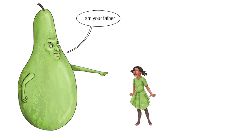 "Père" (French for father) - picture a gigantic "pear" as your father.