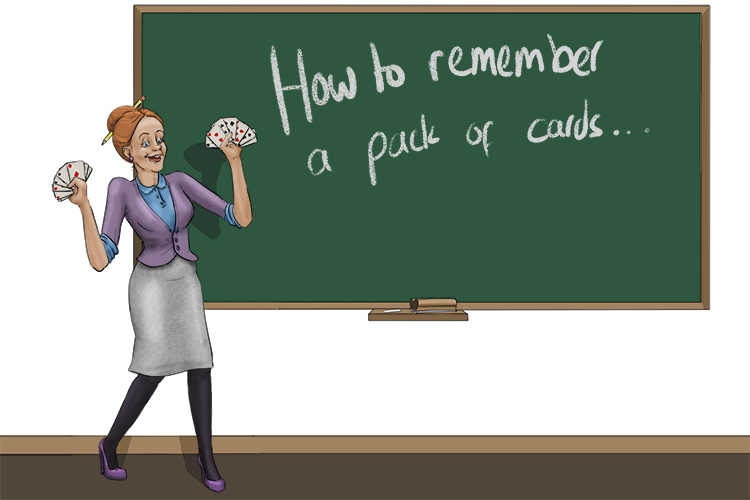 We are showing you hot to remember a pack of cards because this proves to you that if something so difficult to recall can be remembered then anything you need to remember for an exam can be remembered.