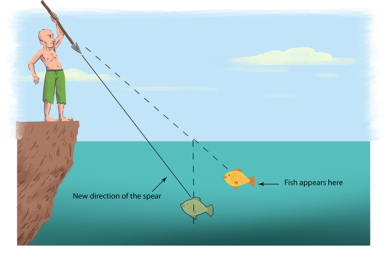 Refraction and spearing a fish