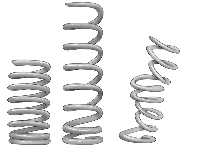 This can be seen when a spring is stretched too far.