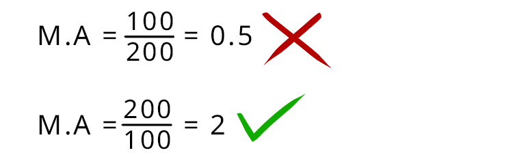 Which is the correct mechanical advantage?