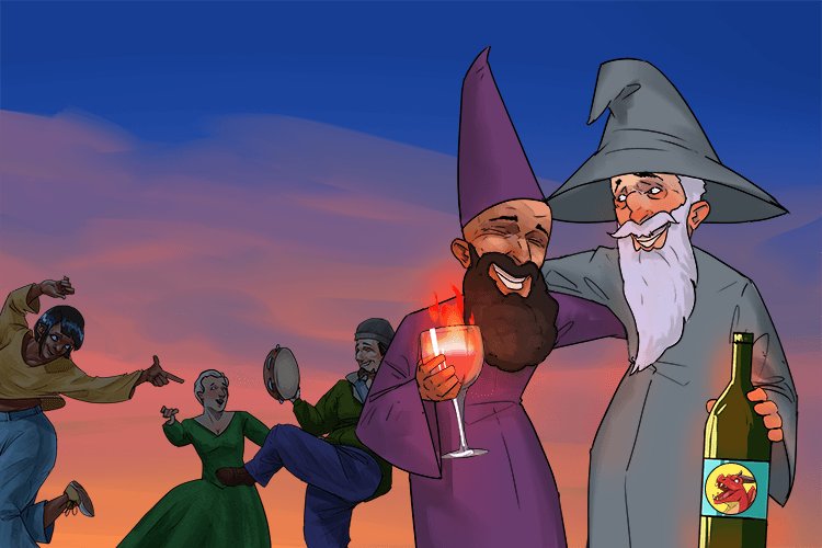 "Wizards Drink Flaming Wine During Twilight Parties."