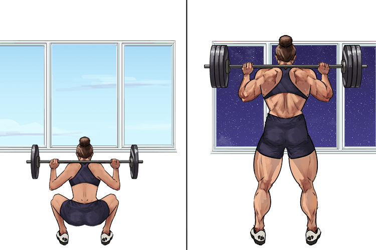 The power (power) lifter worked out in the gym over time (work done ÷ time) to build her physique