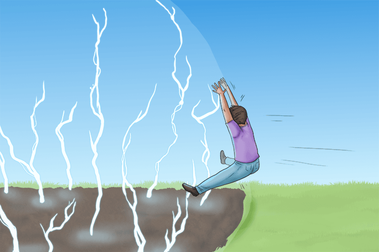 The electric field had an invisible force stopping people from charging into it.