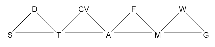 To remember the meaning of this acronym/mnemonic write the first letters down in this sequence.