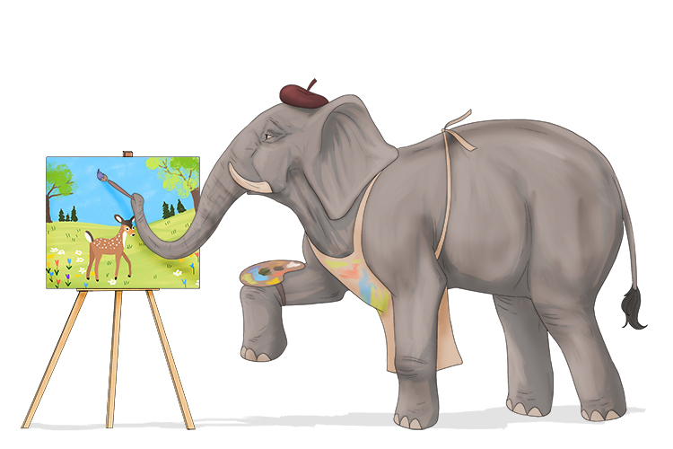Art is masculine, so it's el arte. Imagine an elephant doing art, painting a picture in his studio.