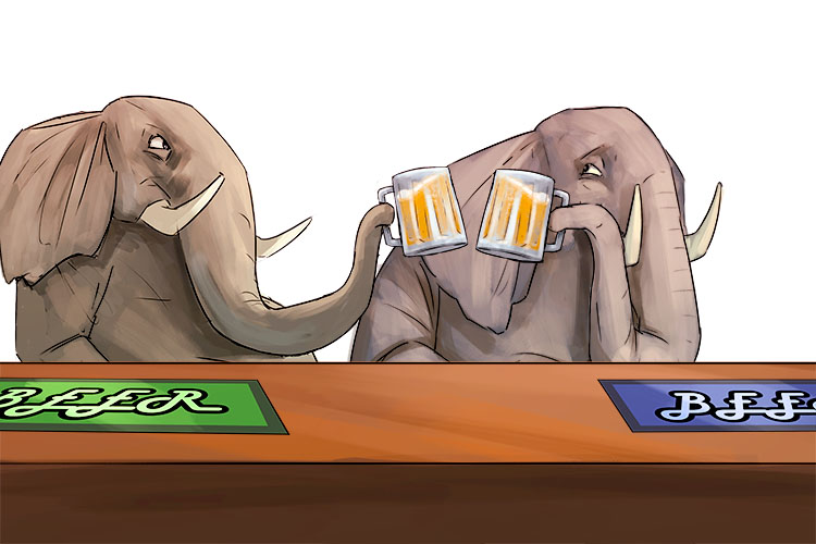 Bar is masculine, so it's el bar. Imagine some elephants drinking in a bar