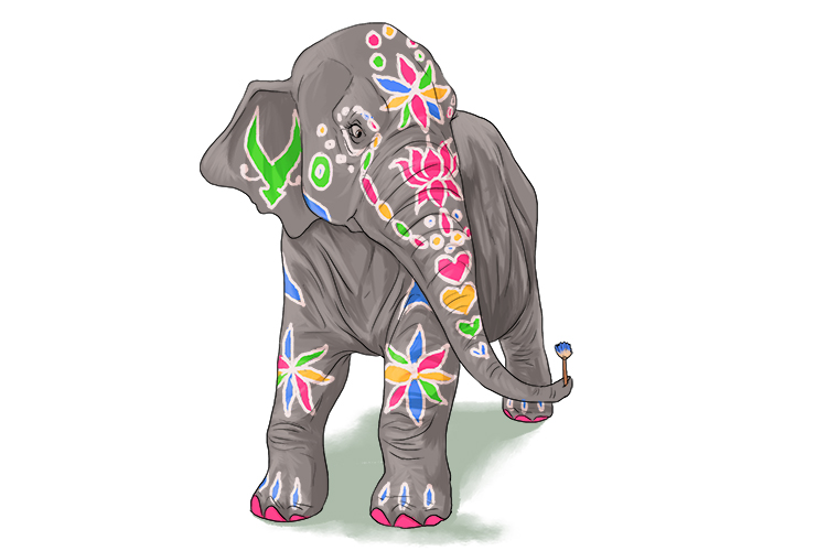 Color is masculine, so it's el color. Imagine an elephant with very colourful make-up.