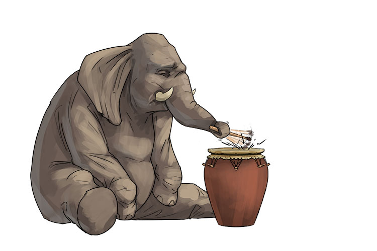 Tambor is masculine, so it's el tambor. Imagine an elephant playing a drum