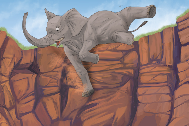 Borde is masculine so it's el borde. Imagine an elephant slipping over the edge of the cliff.