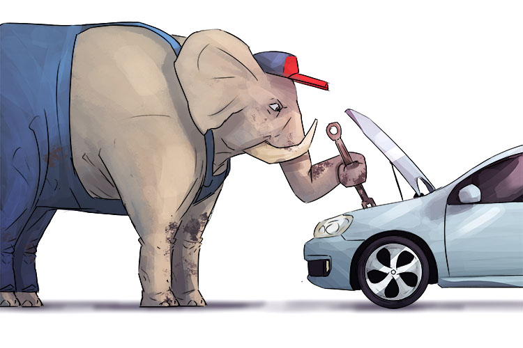 Motor is masculine, so it's el motor. Imagine an elephant repairing an engine