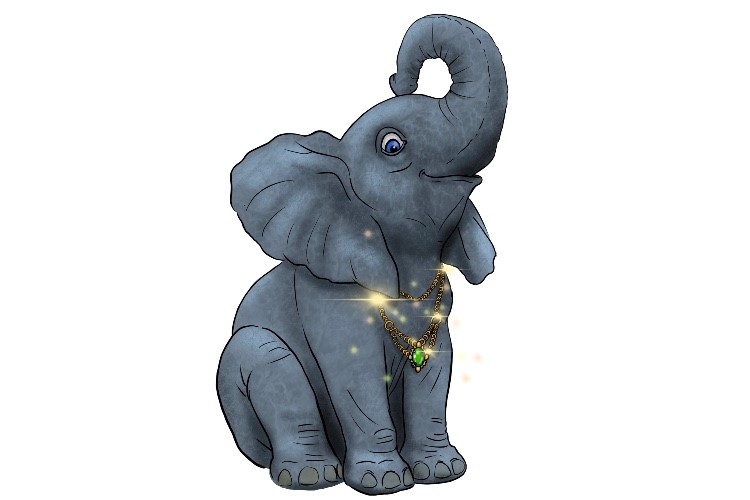 Oro is masculine, so it's el oro. Imagine an elephant wearing a gold necklace.