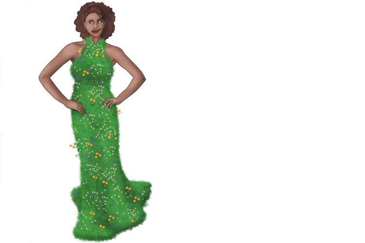 Hierba is feminine so it's la hierba. Imagine a lady wearing a grass dress.