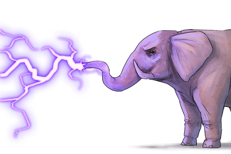 Relámpago is masculine, so it's el relámpago. imagine an elephant shooting lightning from it's trunk