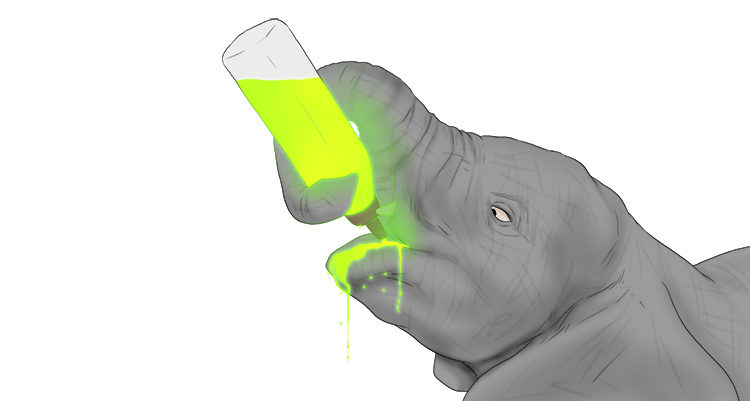 Liquido is masculine so it's el laquido. Imagine an elephant drinking a strange liquid.