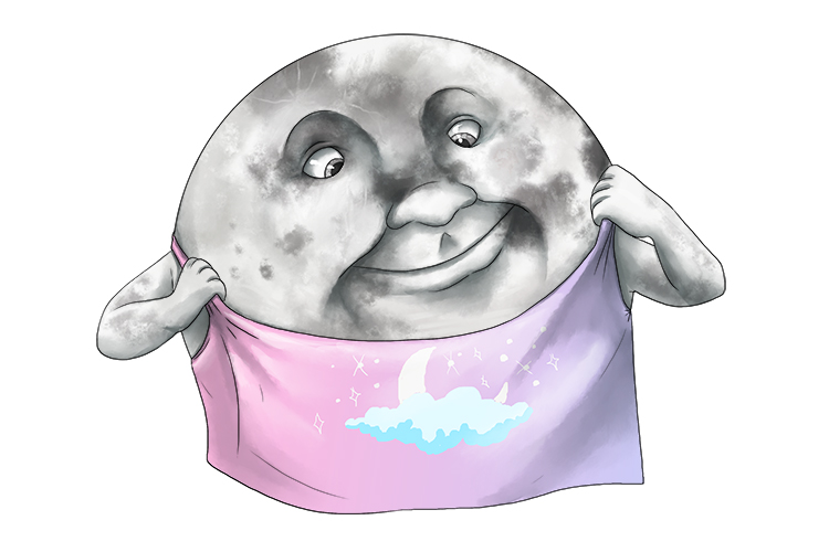 Once upon a time, the moon decided to wear an undergarment: you could say it was a lunar vest (una vez).