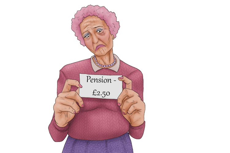 Pensión is feminine, so it's la pensión. Imagine a lady with a tiny pension.