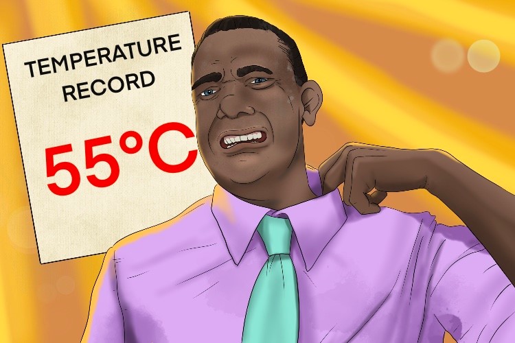 The temperatures were the highest on record: there were warnings of strong sun rays causing heat stroke (registro).