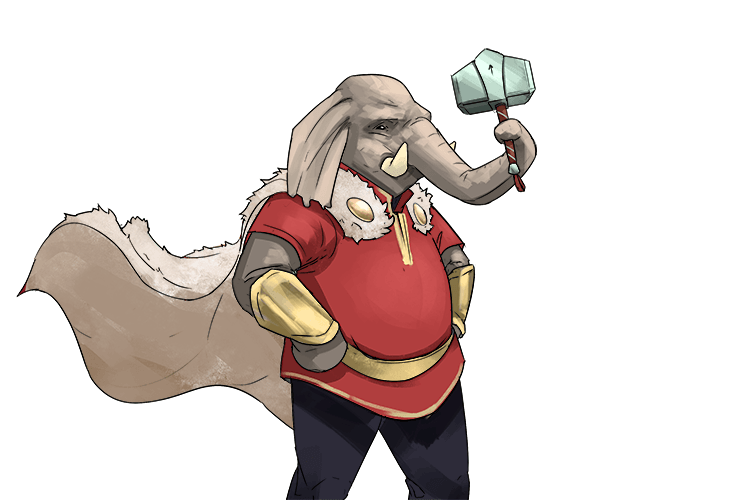 Trueno is masculine, so it's el trueno. Imagine an elephant dressed as Thor, the god of thunder