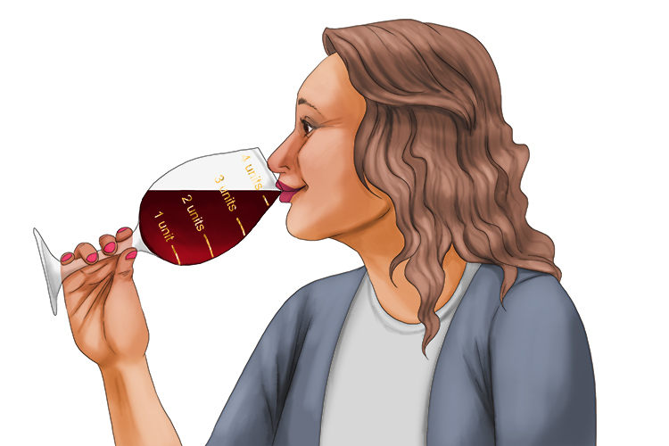 Unidad is feminine, so it's la unidad. Imagine a lady drinking from a wine glass that has each unit of alcohol measured on the side.