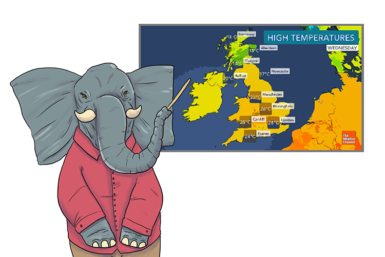 Clima is masculine, so it's el clima. Imagine an elephant giving the weather forecast.