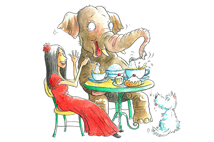 Azucar can be used as a feminine or masculine noun, so it's el or la azucar.Imagine an elephant and a lady sitting together, putting sugar in their tea. 