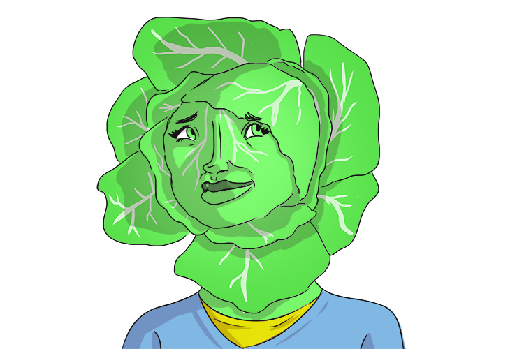 Col is feminine, so it’s la col. Imagine a lady with a face like a cabbage