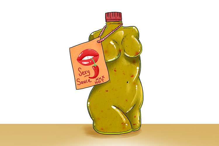 Salsa is feminine, so it's la salsa. Imagine a bottle of sauce shaped like a lady.