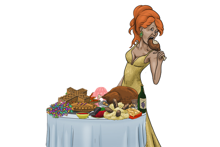 Comida is feminine, so it's la comida. Imagine a lady having a huge pile of food to herself.