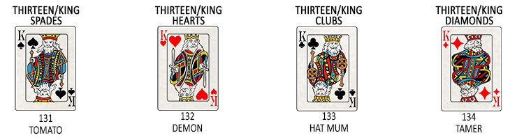 Below is a number and a word allocated to each of the faces in a pack of cards. The following pages explain how you can use these pictures to remember a pack of cards.