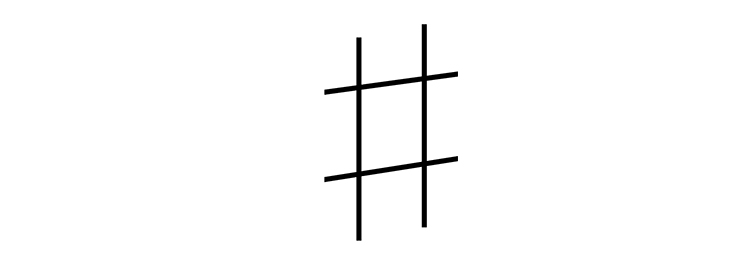 The sharp sign is written using the following symbol: