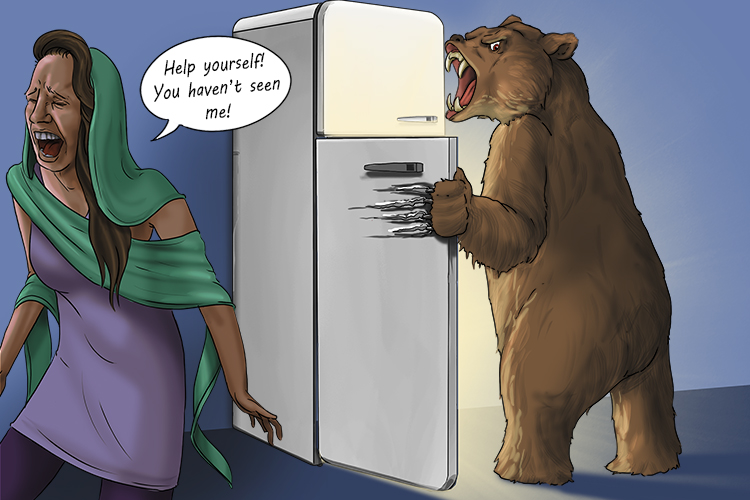 If your fridge is being raided, never stop a bear from geting a (nevera) meal!
