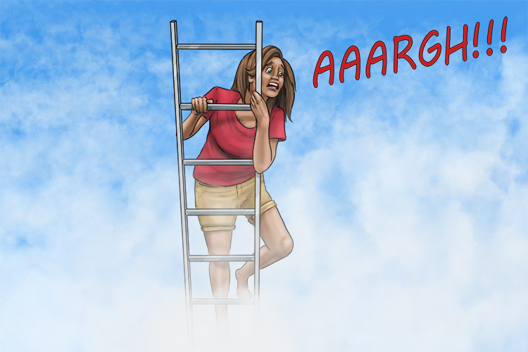 Altura is feminine, so it's la altura. Imagine a lady who is terrified of heights.