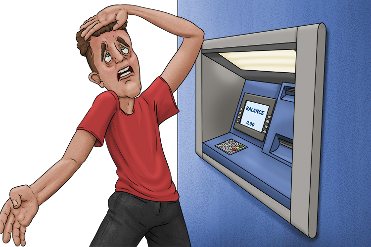 I felt weak when I realised my account had been debited, why did they steal (débil) from me?