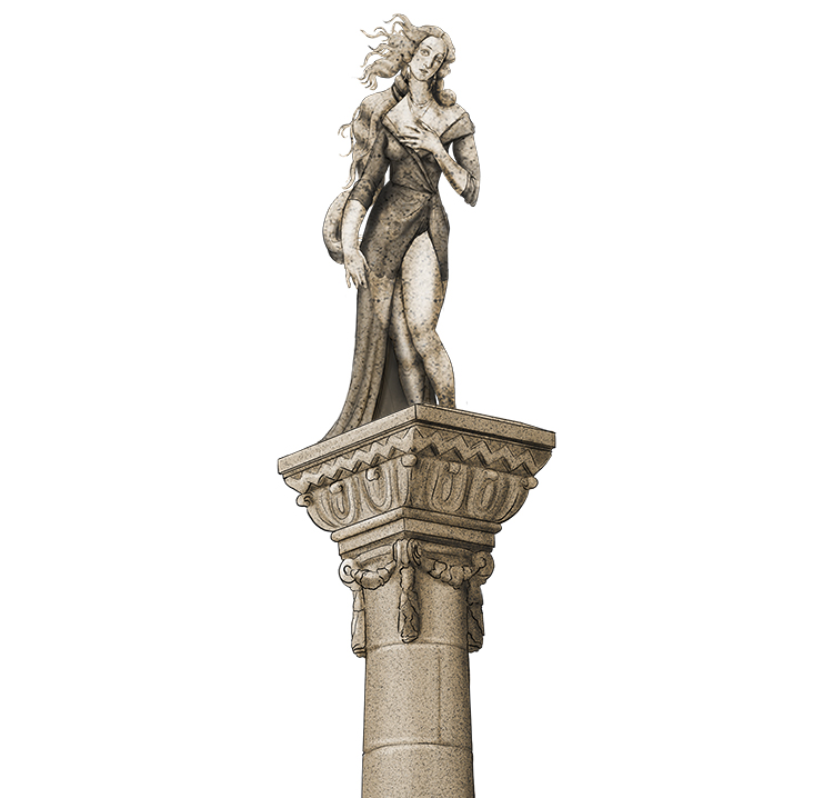 Columna is feminine, so it's la columna. Imagine a statue of a lady on top of a column.