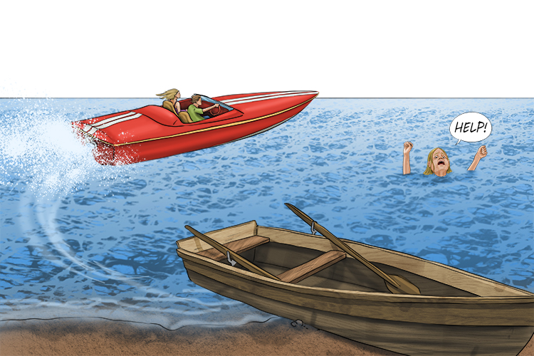 They favour the fastest boat when rescuing their (favorecer) stranded friend.