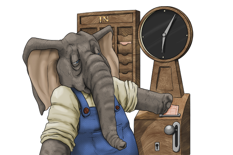 Trabajo is masculine, so it's el trabajo. Imagine an elephant clocking in for his job at a factory.