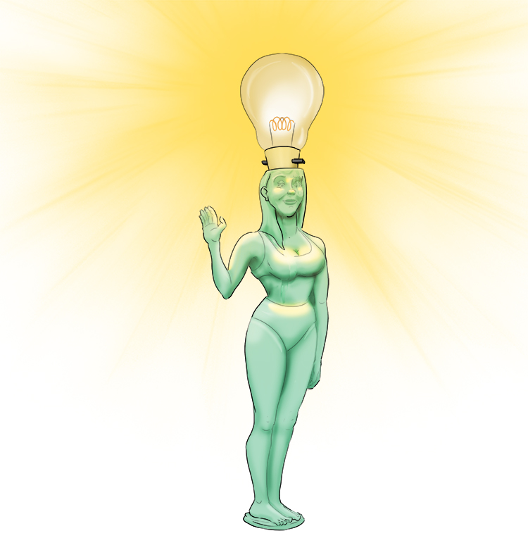 Lámpara is feminine, so it's la lámpara. Imagine a lady lamp.